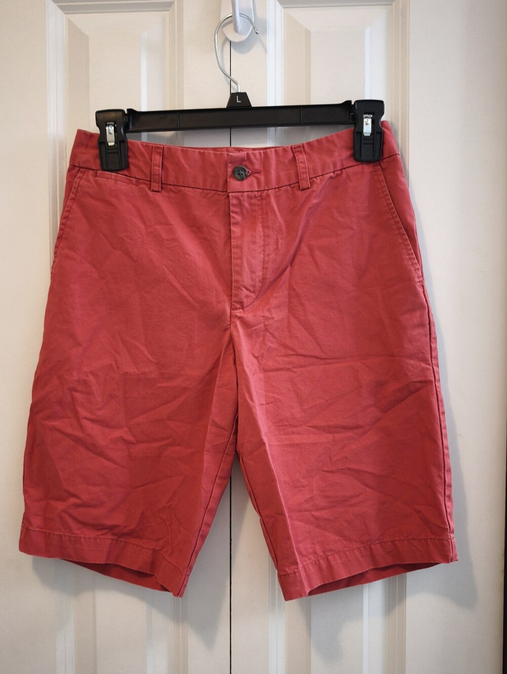 Boys Polo Ralph Lauren Red Cotton Flat Front Chino Shorts